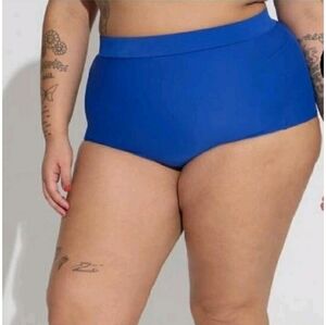 Plus Size 2x Torrid Blue Active Swim Bottoms Swimsuit Pockets